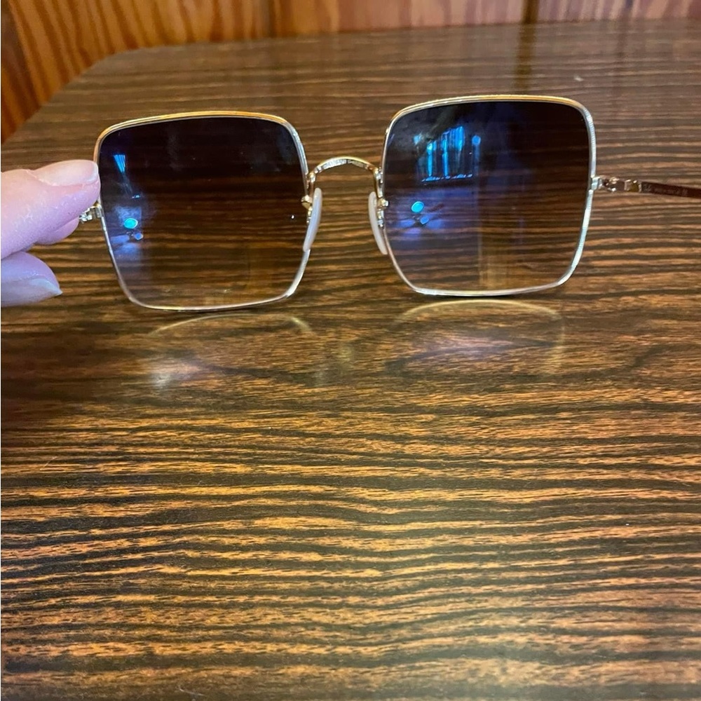 Ray-Ban Square Aviators Gold Frame/Light Brown Gr… - image 4